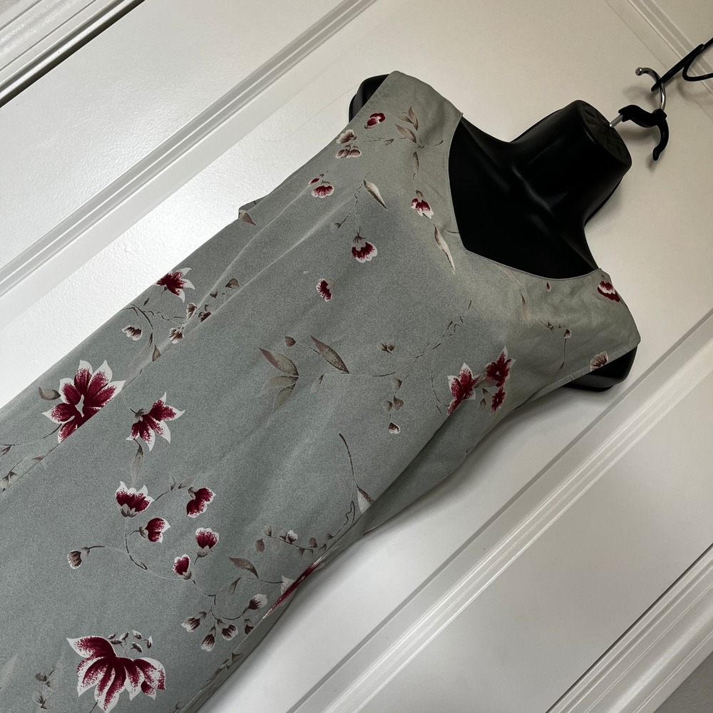 Womens XL Floral Sleeveless Maxi Dress Kathie Lee Collection VTG